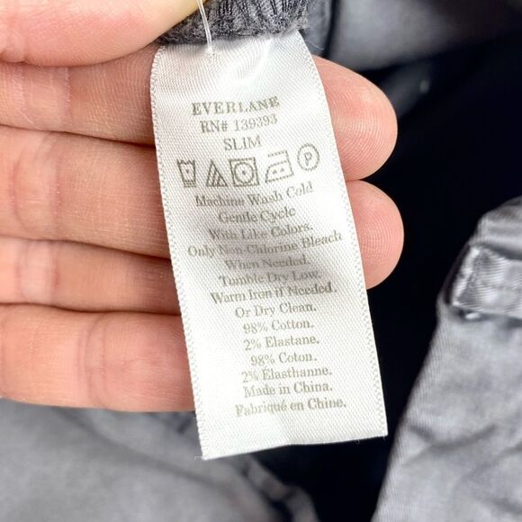 Everlane midweight grey slim chino pant 32 x 34 - Picture 4 of 9